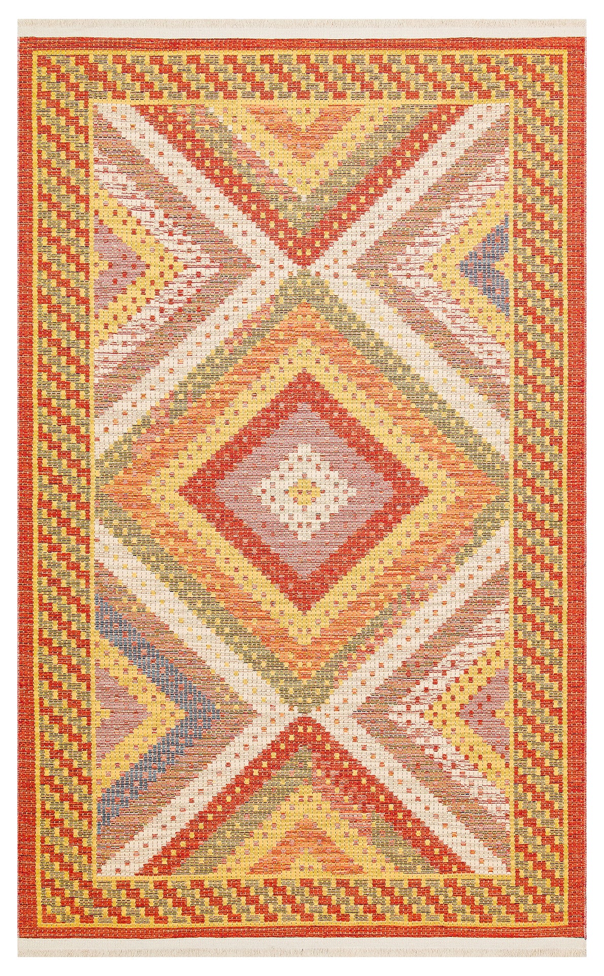 NOMAD 10 RED Yıkanabilir, Çift Taraflı Kullanıma Uygun Yumuşak Tuşeli Otantik Kilim