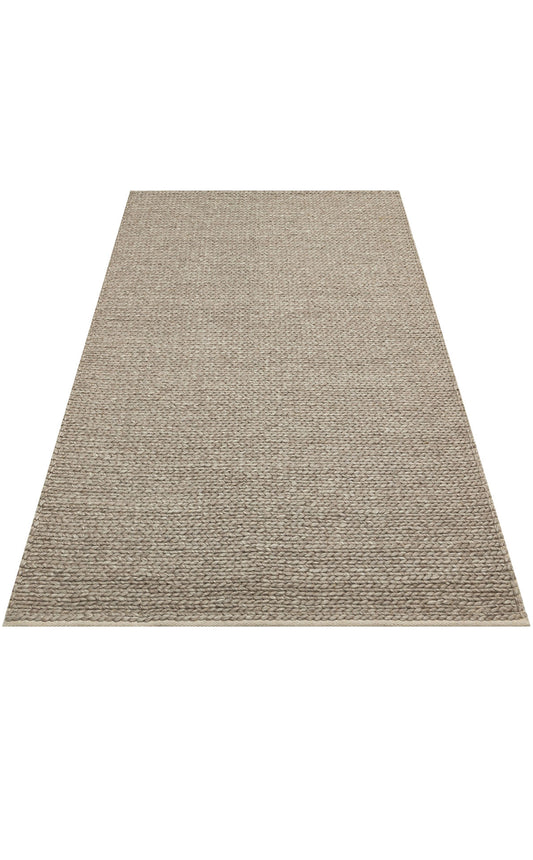 JADE BASKETWEAV BROWN Naturel Kazak Örgü Desenli El Dokuma Örgü Halı