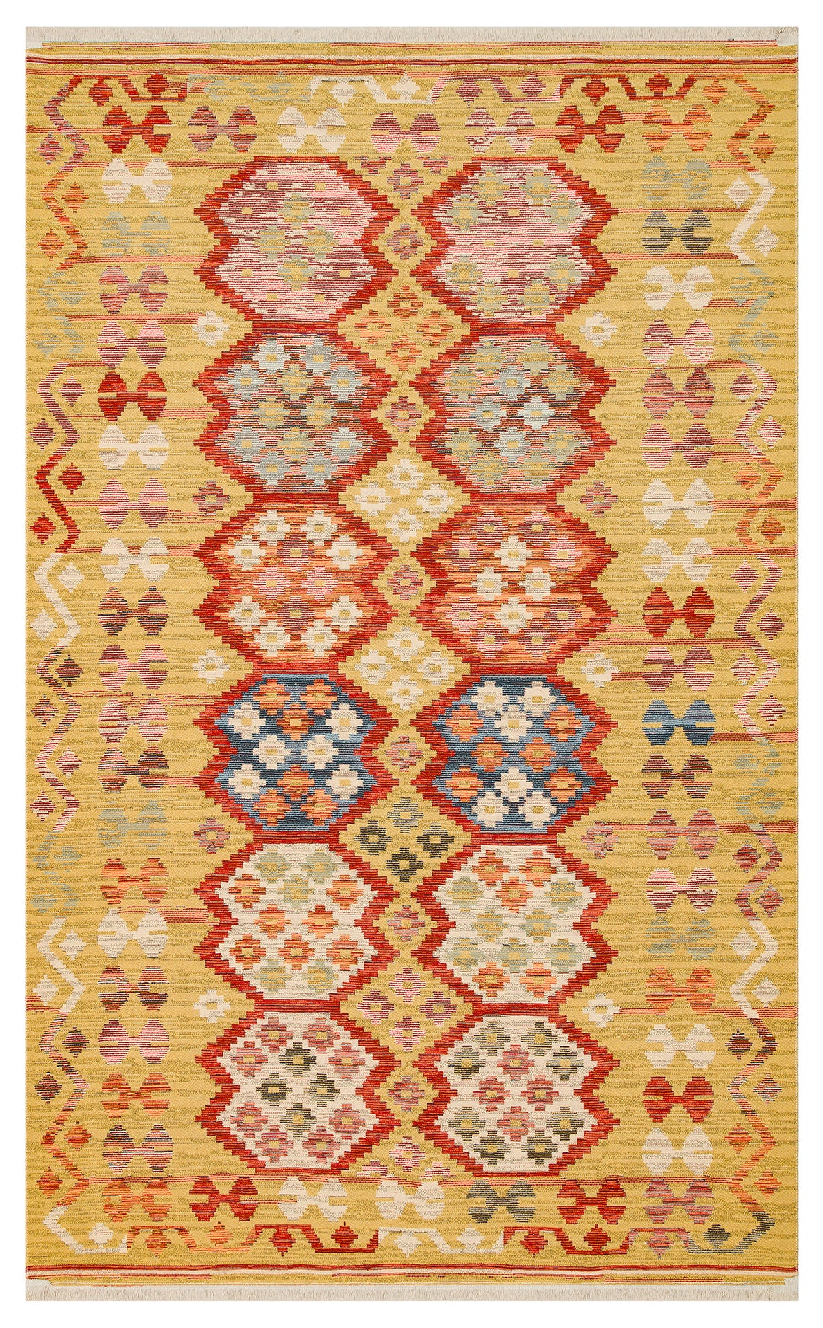 NOMAD NMD 03 RED Yıkanabilir, Çift Taraflı Kullanıma Uygun Yumuşak Tuşeli Otantik Kilim