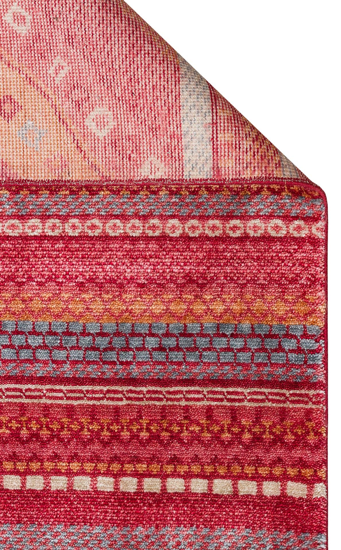 ZARA ZR 18 RED MULTY Otantik Desenli El Emeği İle Özel Tezgahlarda Üretilen Modern Uşak Halısı