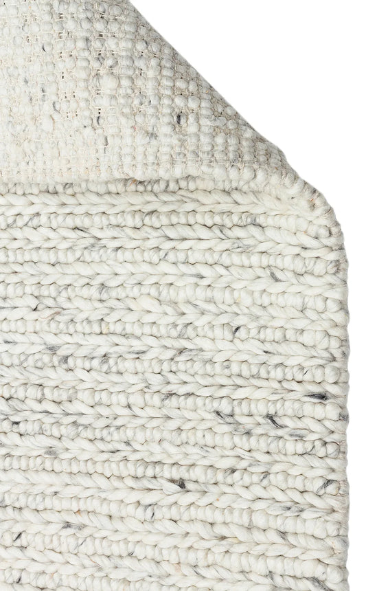 JADE LD 07 L.GREY Naturel Kazak Örgü Desenli El Dokuma Örgü Halı - HALI VAGONU