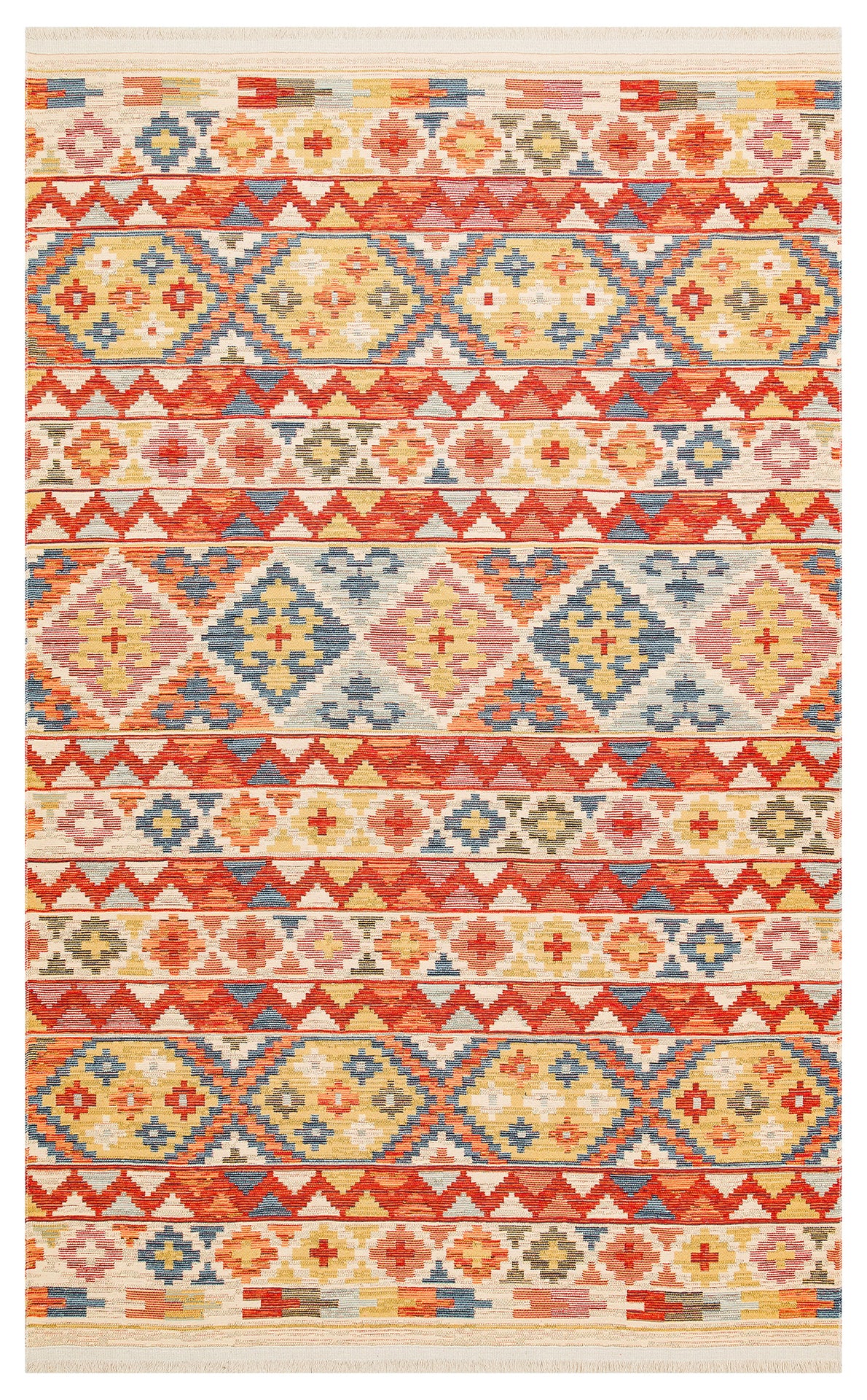 NOMAD 02 AQUA Yıkanabilir, Çift Taraflı Kullanıma Uygun Yumuşak Tuşeli Otantik Kilim