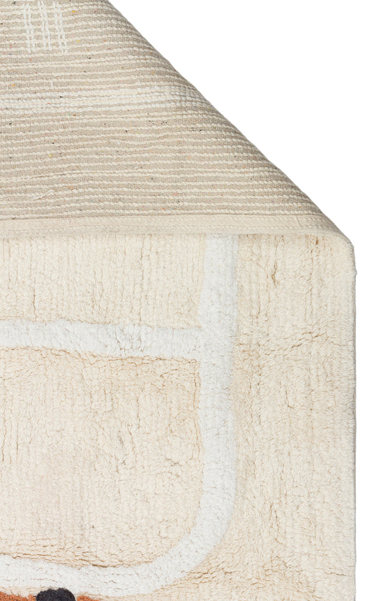 COTTON BOON XXW CBN 09 MULTY XXW, saçak kenar bitimi ve 15 mm hav yüksekliği ile bebekler için ideal bir halı.