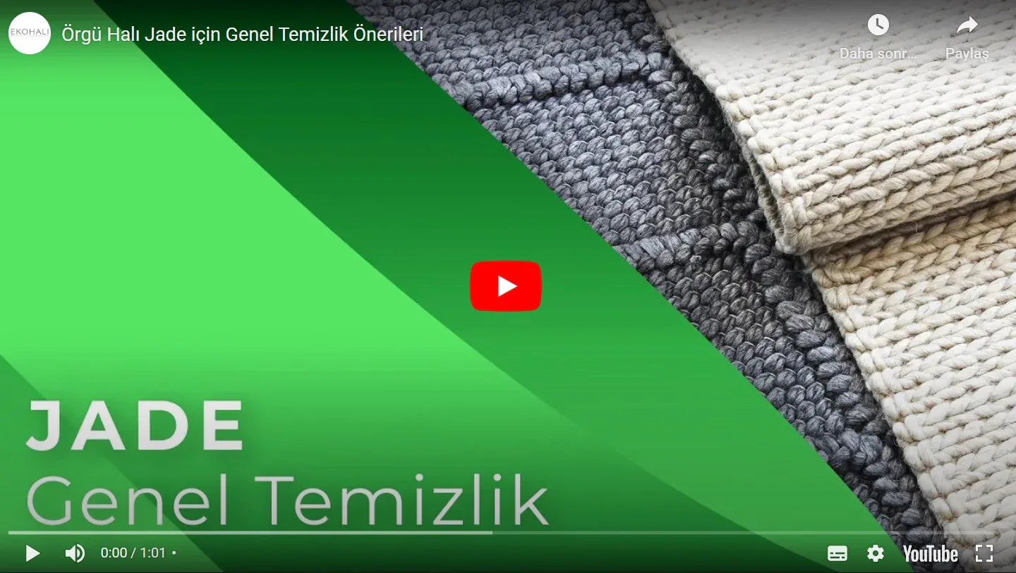 JADE BASKETWEAV ARONA Naturel Kazak Örgü Desenli El Dokuma Örgü Halı - HALI VAGONU