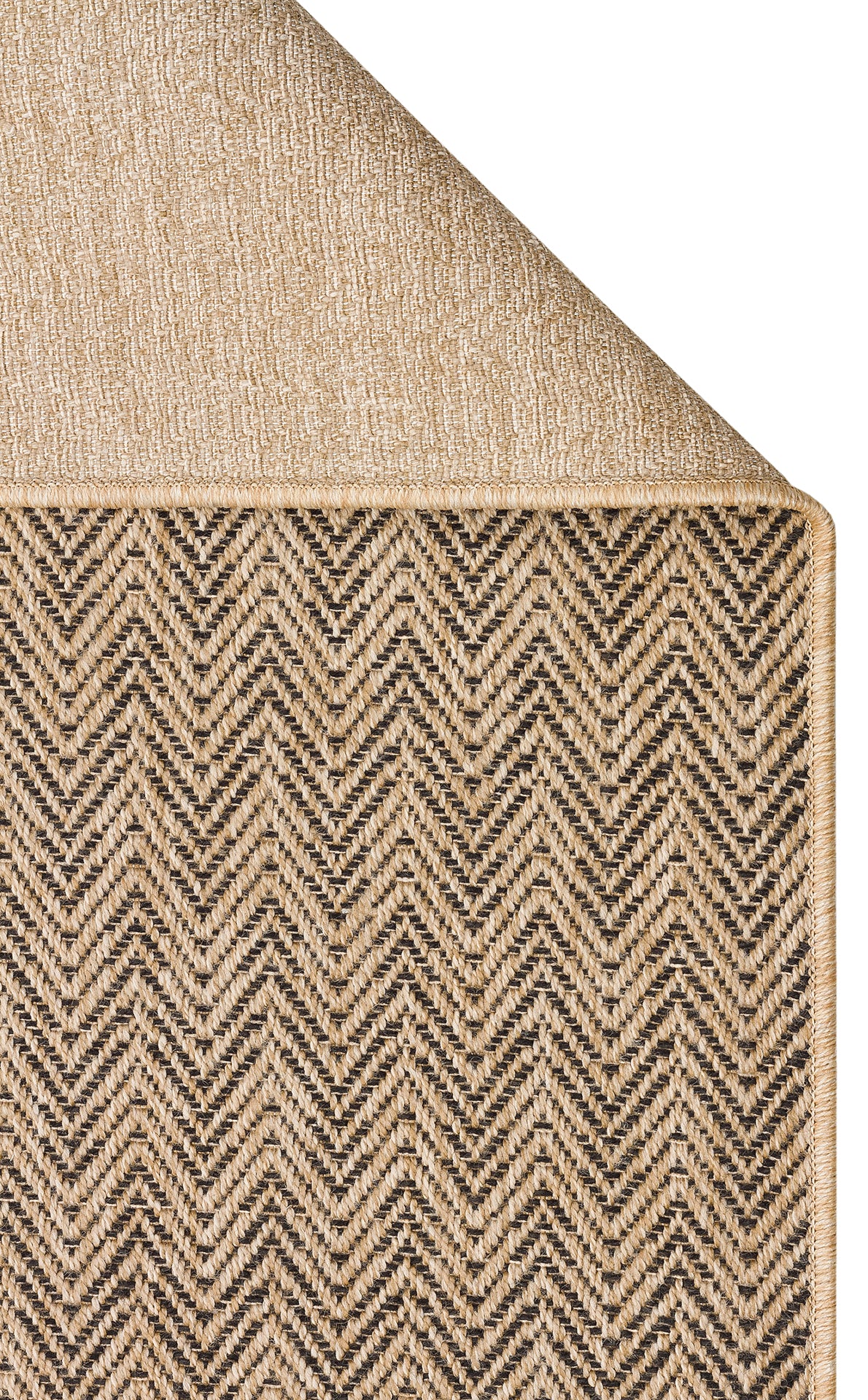 Halı Vagonu Zahara ZHR 02 Natural Black, kolayca temizlenebilen hav vermeyen Sisal Halı dokusu ile şık dolaşım alanları için ideal.