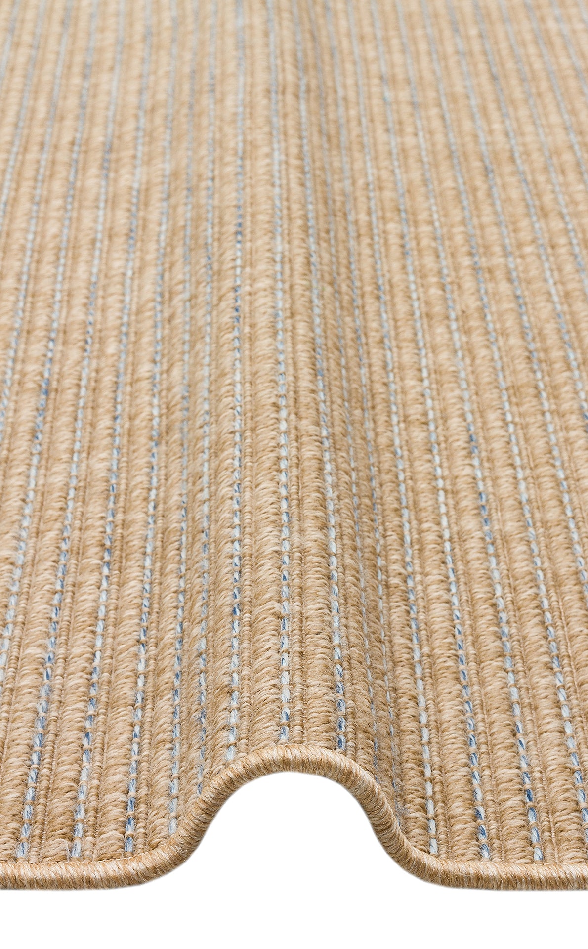 Halı Vagonu Zahara ZHR 01 Natural Blue, bej kahve çift renk kumaş bordo ile şıklık sunan, iç ve dış mekanlarda kullanılabilen sisal halı.