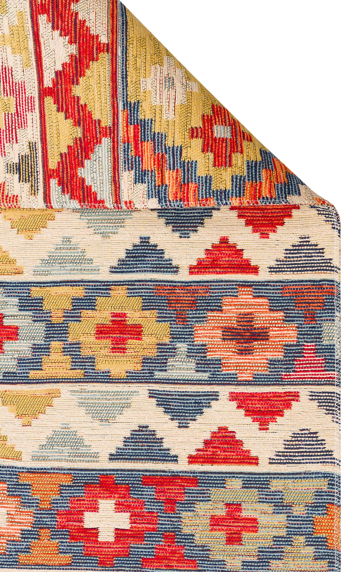 NOMAD 02 AQUA Yıkanabilir, Çift Taraflı Kullanıma Uygun Yumuşak Tuşeli Otantik Kilim