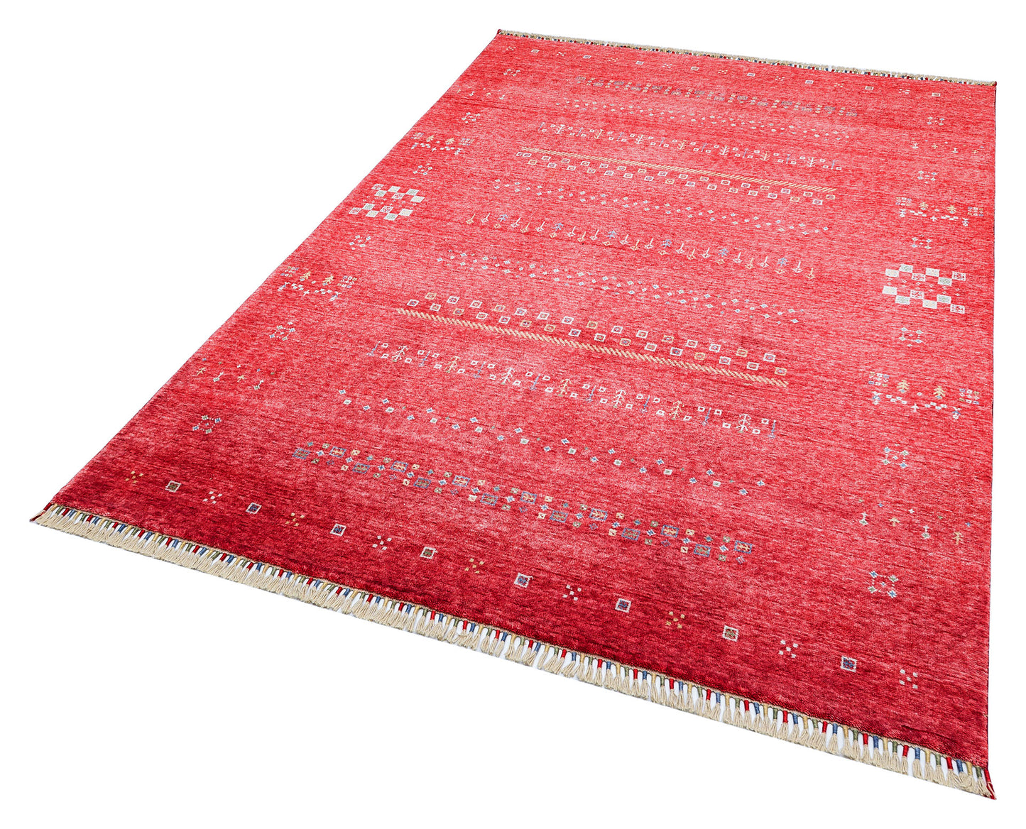 ZARA ZR 06 RED Otantik Desenli El Emeği İle Özel Tezgahlarda Üretilen Modern Uşak Halısı