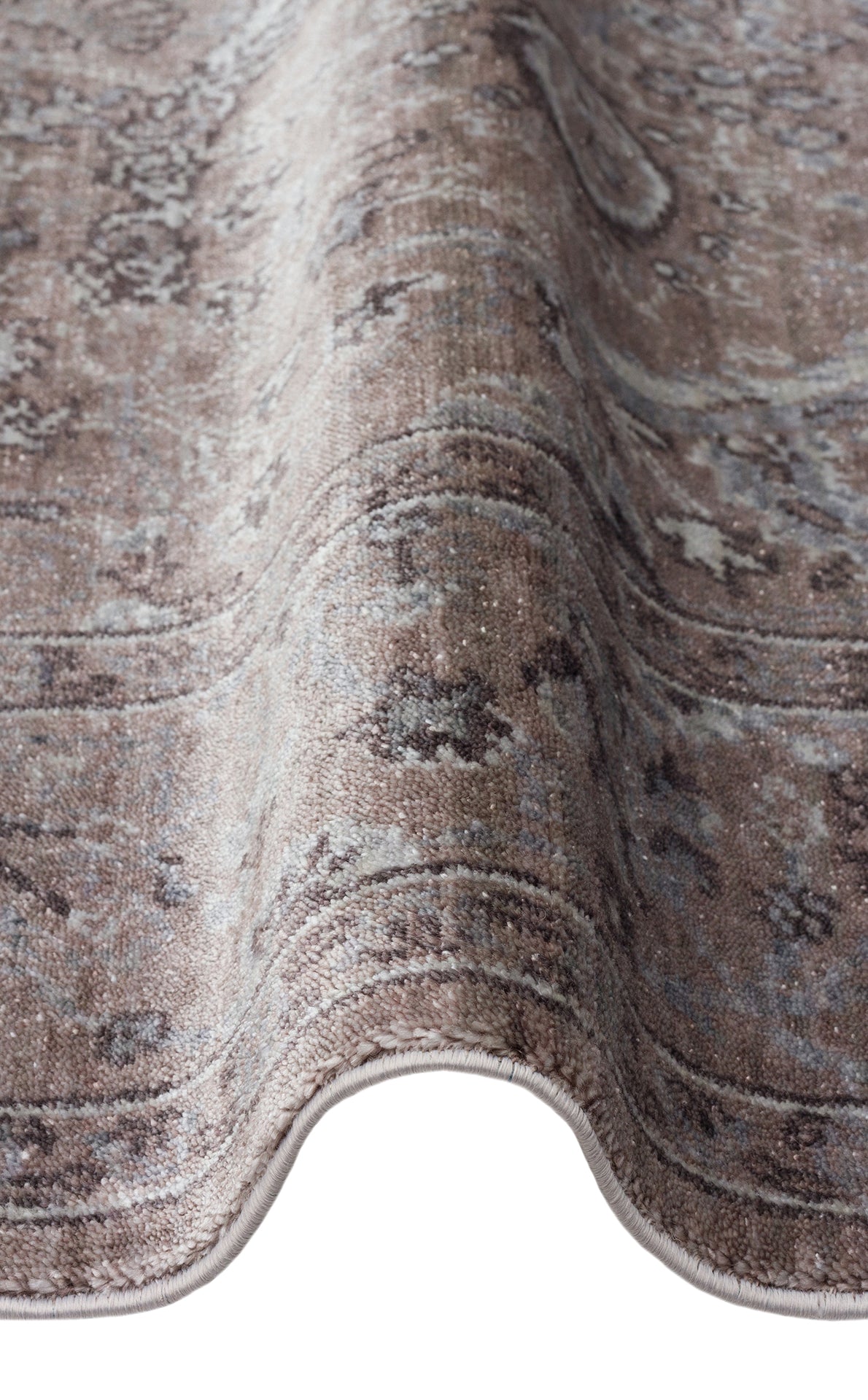 Taftan TF 07 SMOKE GREY, Pakistan Overdyed Tarzı ile dikkat çeken el emeği Uşak Halısı, Taftan Özel Tezgah Halısı.