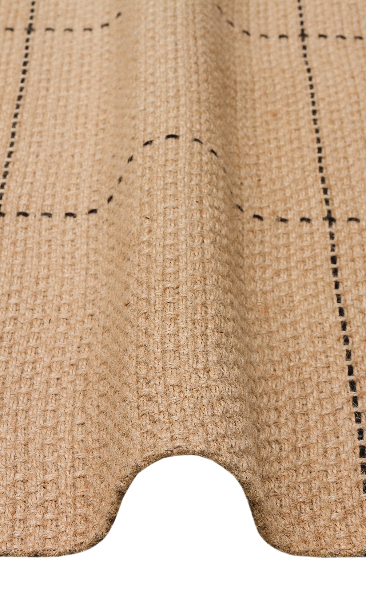 DELHİ DLH 01 BLACK Jüt ve Pamuk ile Üretilen Çift Taraflı Modern Kilim