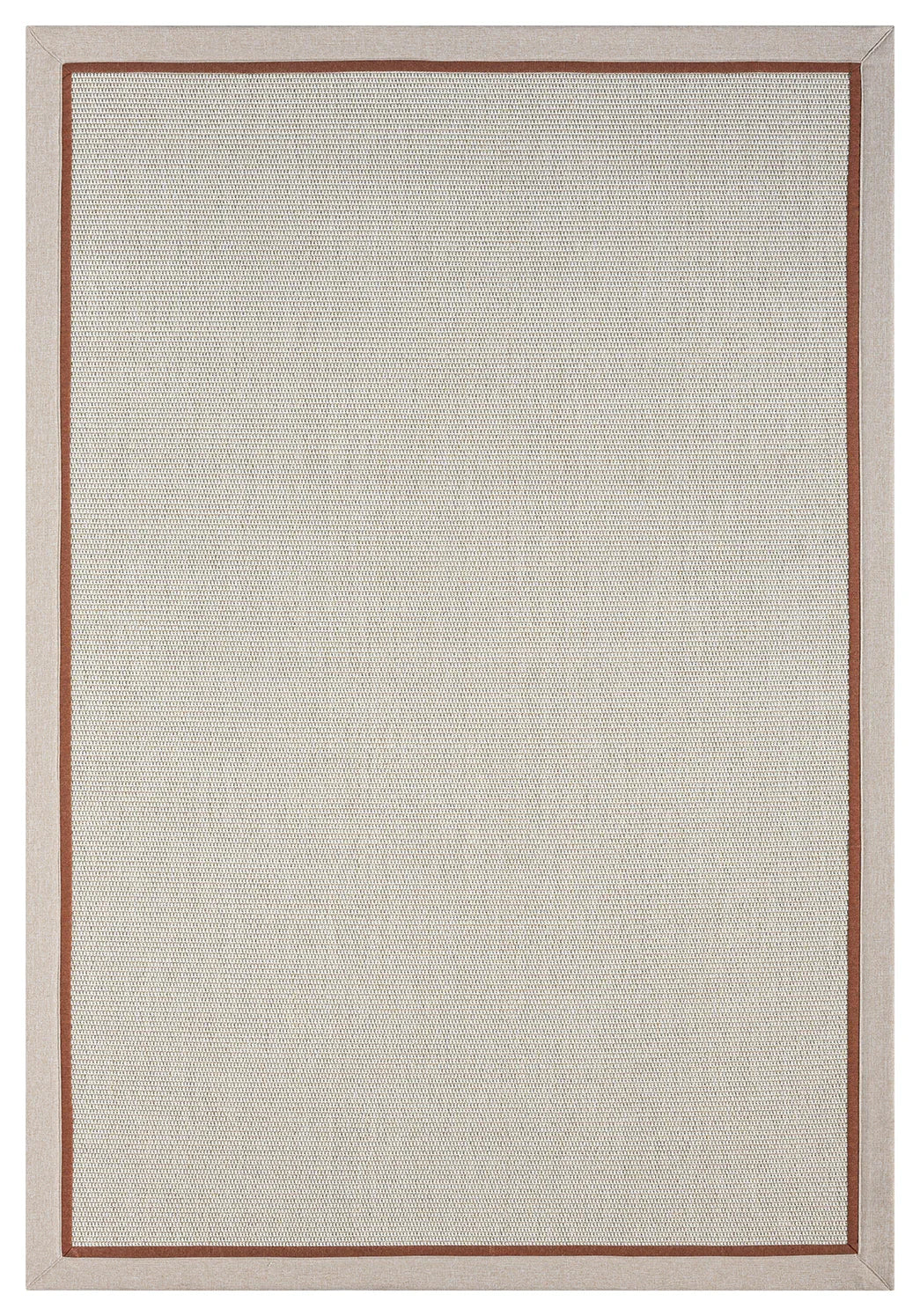 Çift Renk Kumaş Bordürlü Balık Sırtı Desenli Krem Terra Sisal Halı - El Yapımı, Evcil Hayvan Dostu, Modern Tasarım - HVHB04 - HALI VAGONU