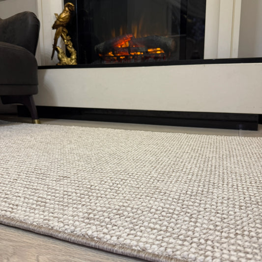 Halı Vagonu Bukle Serisi Bej Makine Halısı - HALI VAGONU