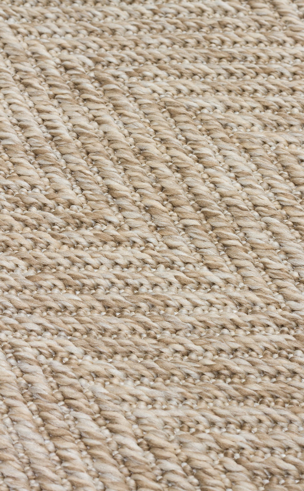 Kahve Kırçıllı Kumaş Bordürlü Balık Sırtı Desenli Bej Sisal Halı - El Yapımı, Dayanıklı, Modern Tasarım - ZHR_2704_L.Beige_BRD_Dark_Mix