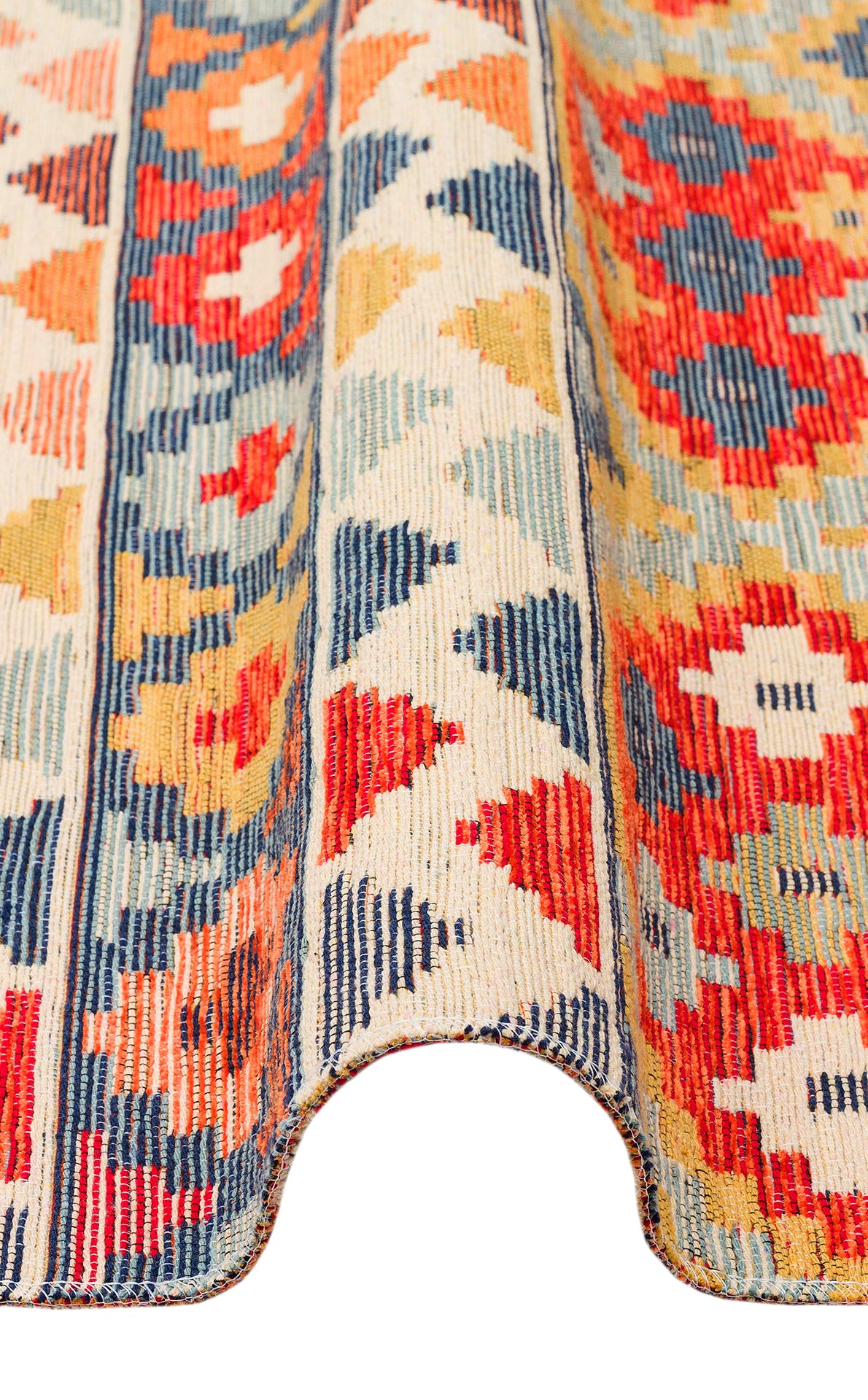 NOMAD 02 AQUA Yıkanabilir, Çift Taraflı Kullanıma Uygun Yumuşak Tuşeli Otantik Kilim