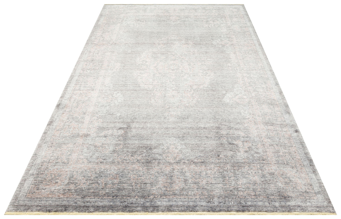 TAFTAN TF 04 DARK GREY BRONZE Uşak Halısı'nın kenar detayları - Taftan Özel Tezgah Halısı