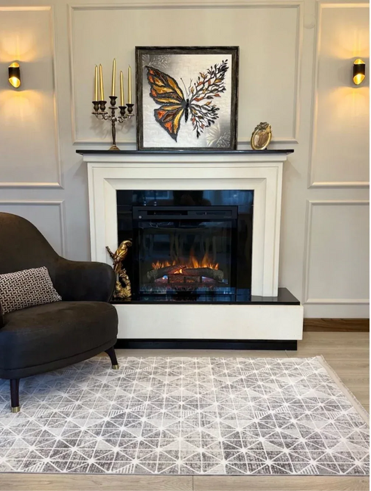 Zen Koleksiyonu ZEN07 Gri İnce Yıkanabilir Kaymaz Tabanlı Makine Halısı - HALI VAGONU