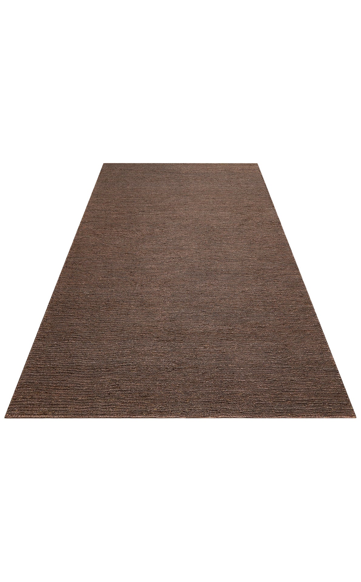 Evinizde şıklık katacak Soumak SMK Plain Brown Örgülü Naturel Kendir Halı'nın görüntüsü.