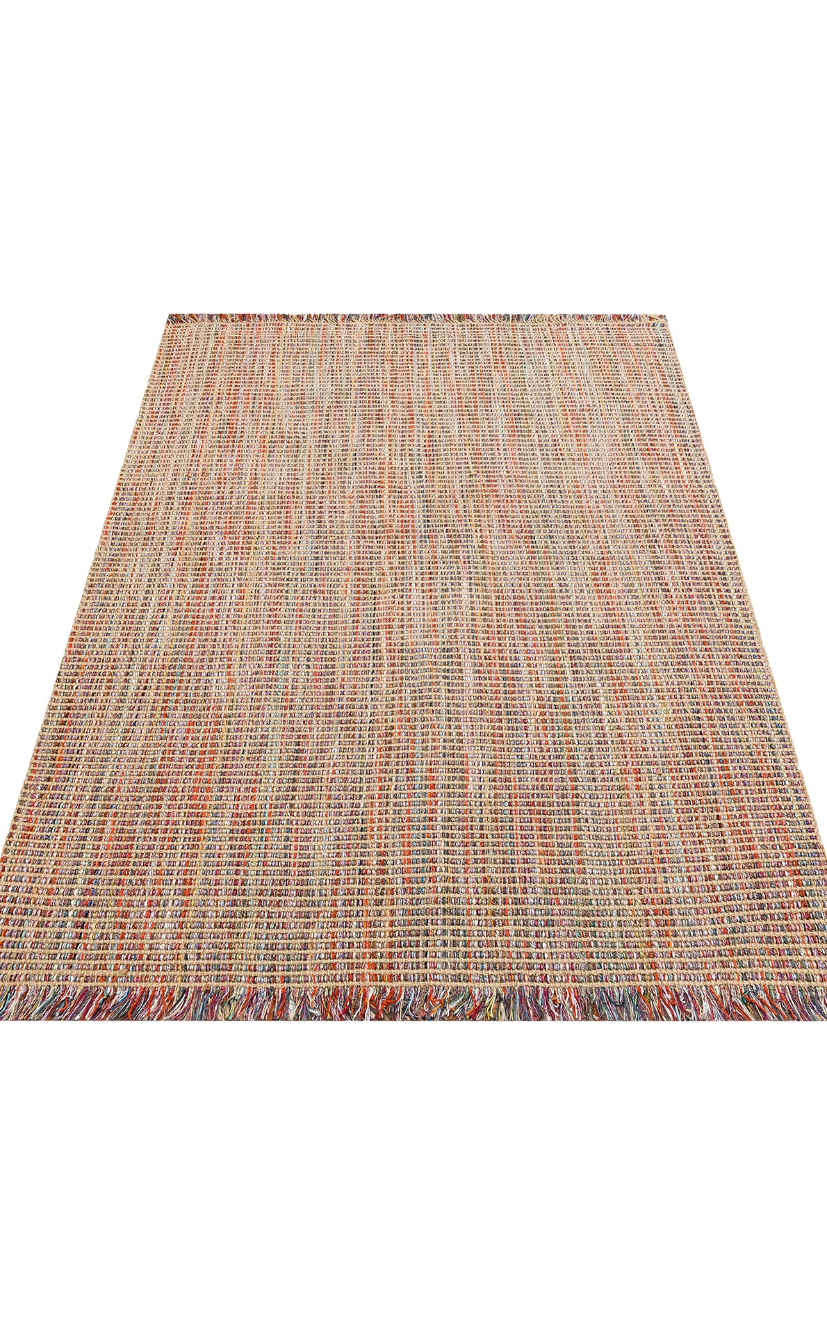 DOHA DH 01 MULTY jüt ve polyester ile üretilen çift taraflı modern kilim, ev dekorasyonu için ideal seçim
