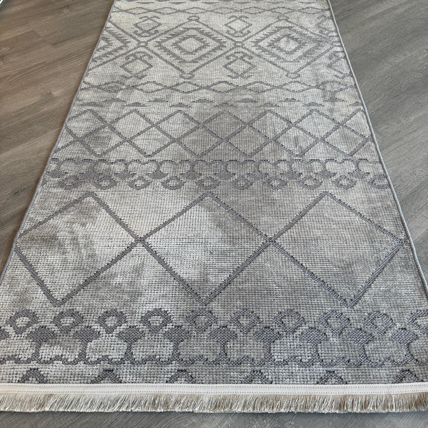 Lifos LFS02 Gri Yumuşak Dokulu Makinede Yıkanabilir Kaymaz Tabanlı Halı