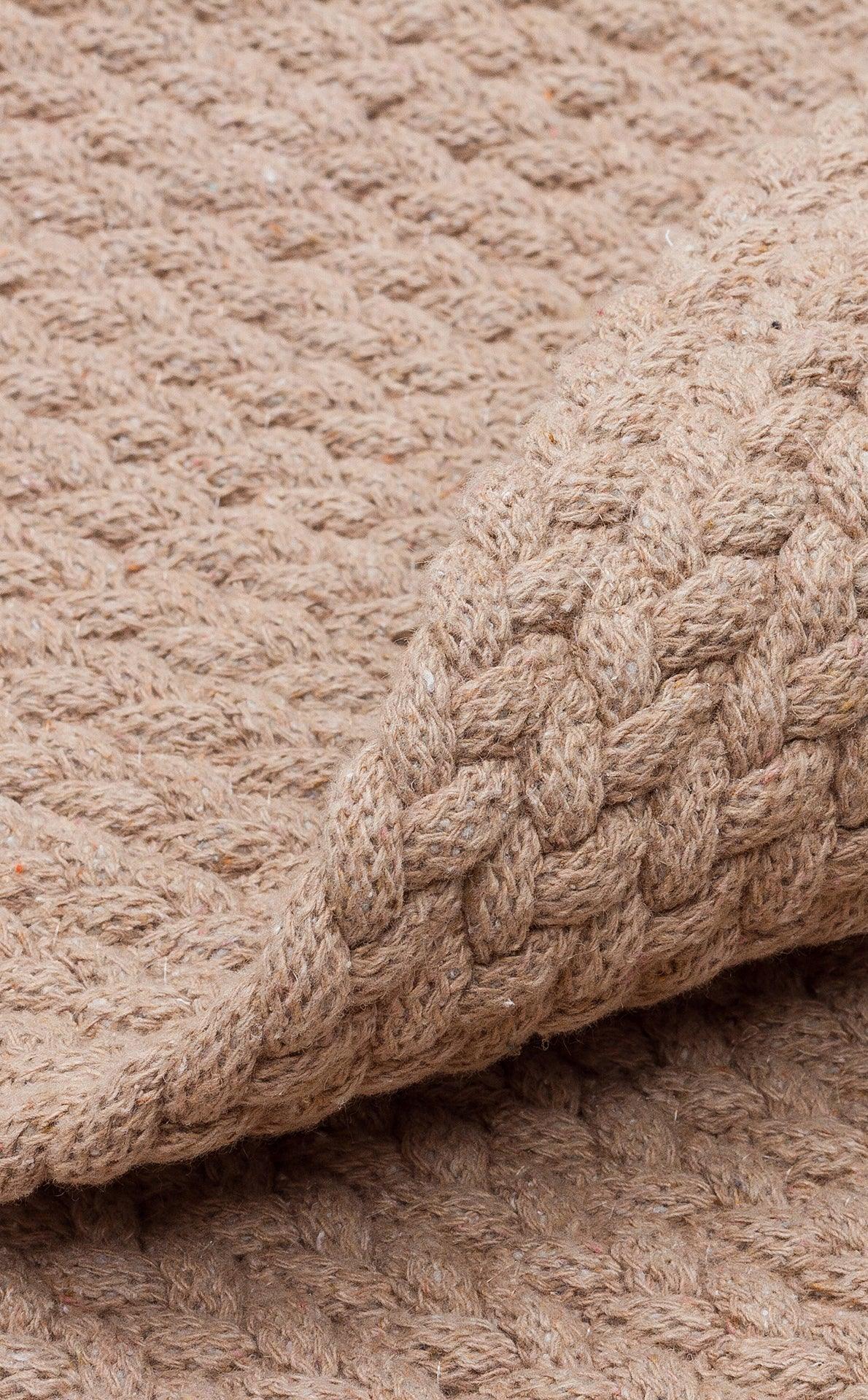 PATNA PTN 18 BEİGE Q Renkli Jüt Görünümlü Hasır Örgü Halı - HALI VAGONU