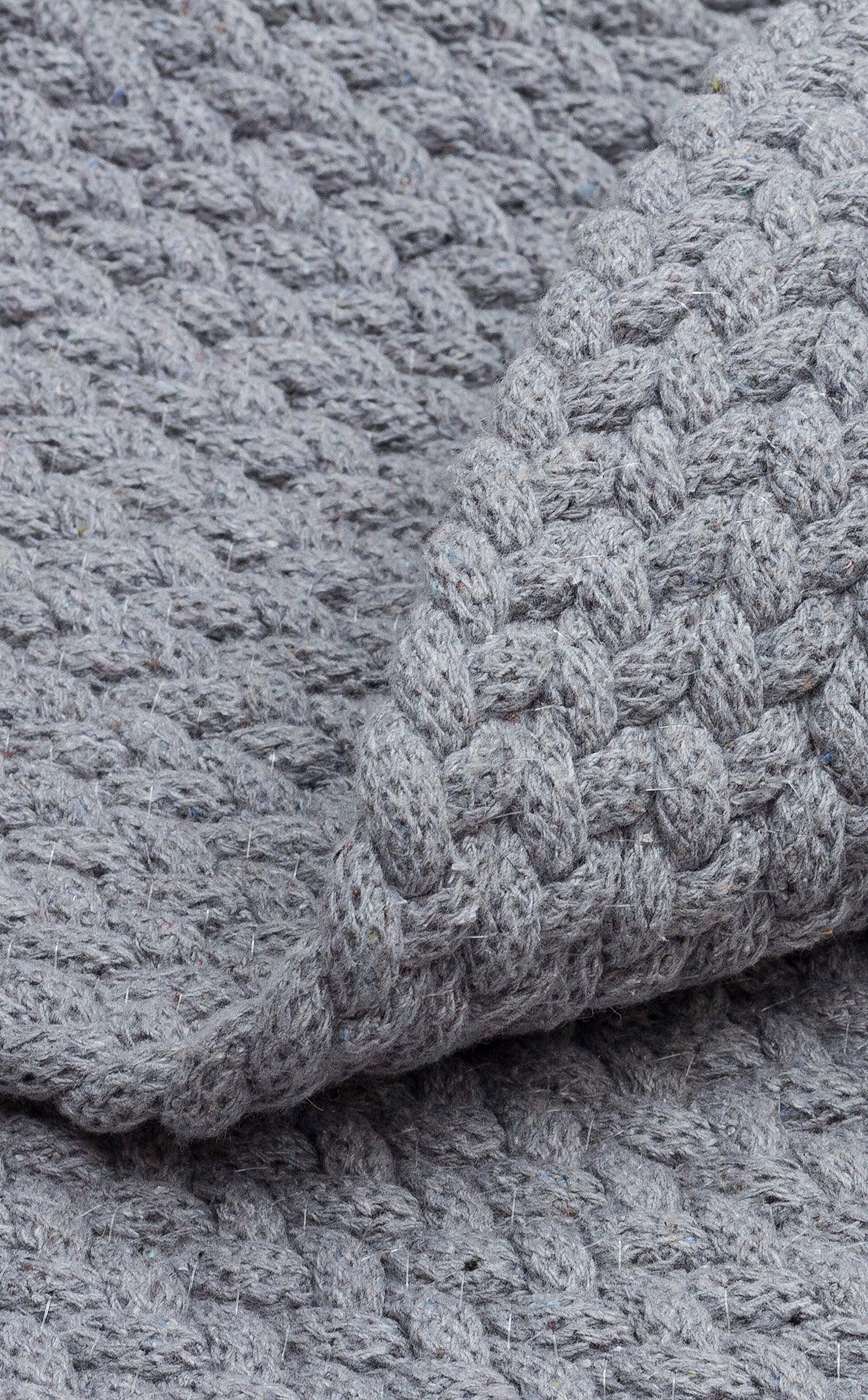 PATNA PTN 18 GREY Q Renkli Jüt Görünümlü Hasır Örgü Halı - HALI VAGONU