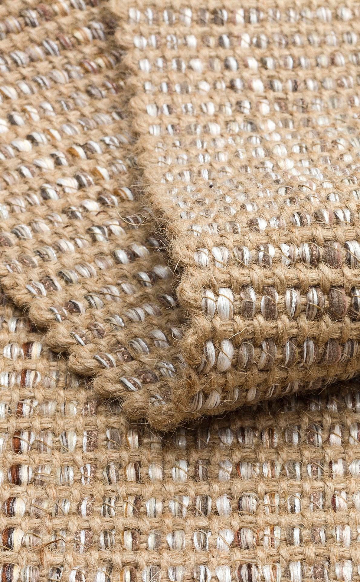 DOHA DH 01 BEIGE Jüt ve Polyester ile Üretilen Çift Taraflı Modern Kilim - HALI VAGONU