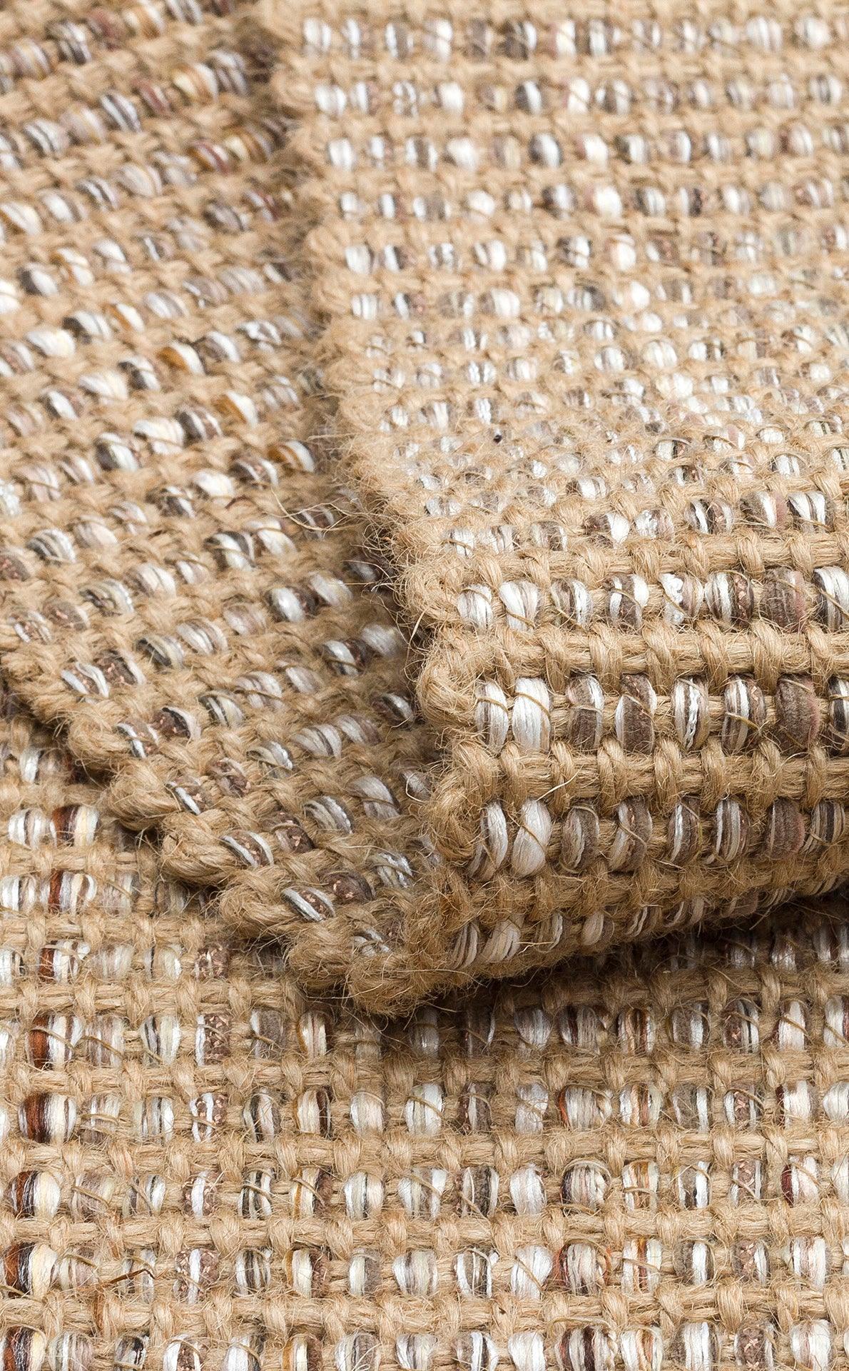 DOHA DH 01 BEIGE Jüt ve Polyester ile Üretilen Çift Taraflı Modern Kilim - HALI VAGONU