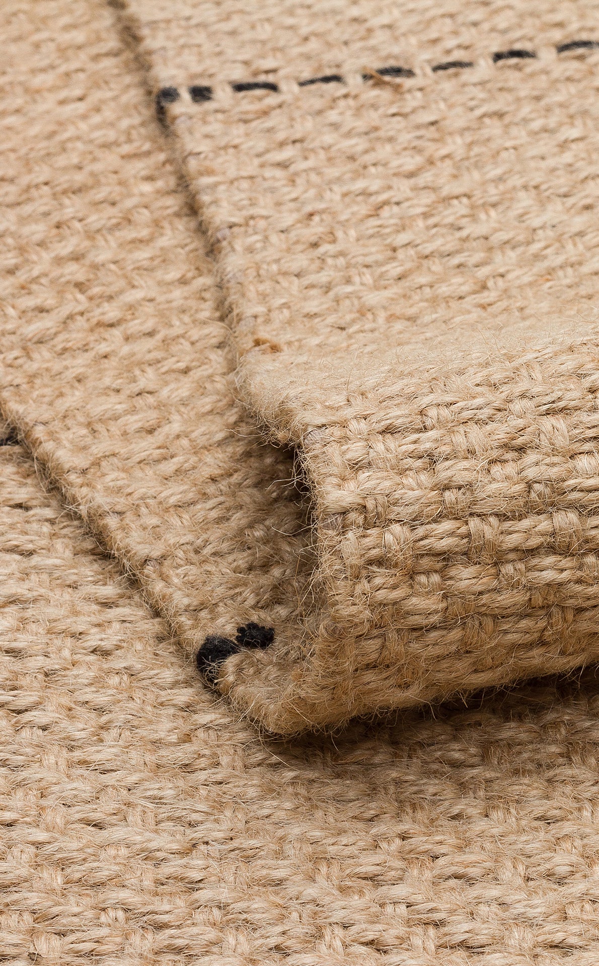 DELHİ DLH 01 BLACK Jüt ve Pamuk ile Üretilen Çift Taraflı Modern Kilim
