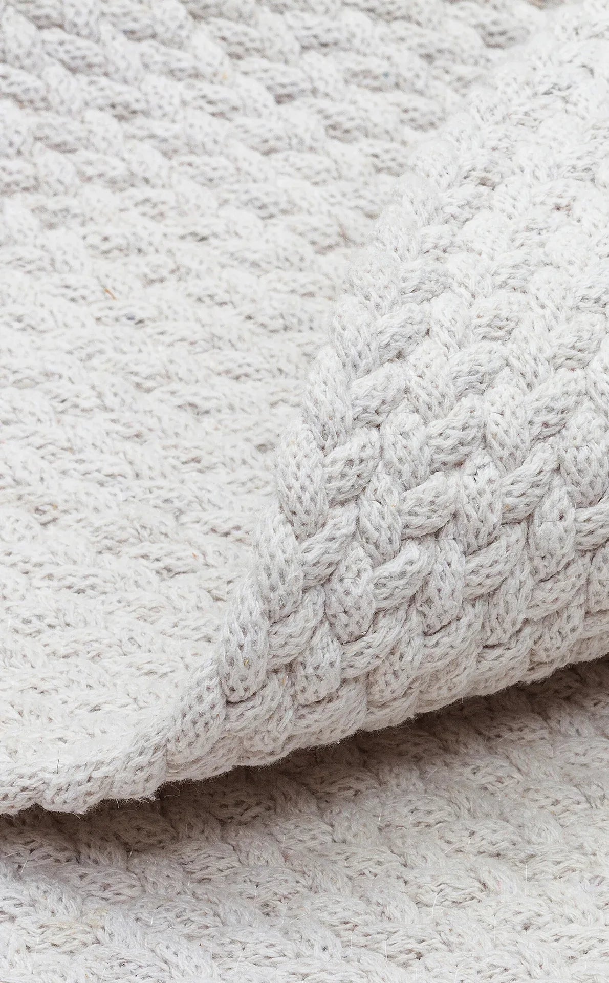 PATNA PTN 18 WHITE Q Renkli Jüt Görünümlü Hasır Örgü Halı - HALI VAGONU