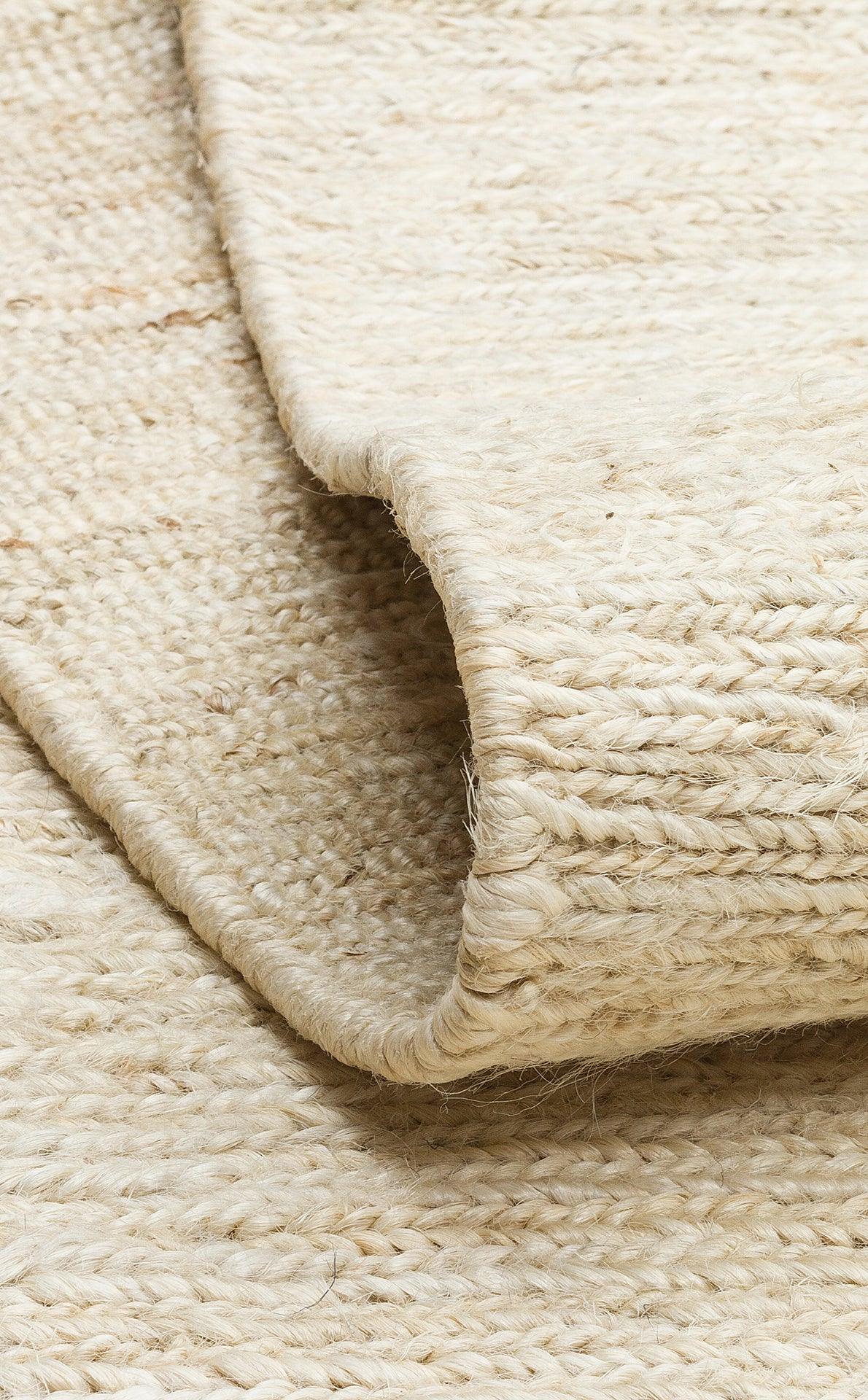 Soumak SMK Plain Ivory Örgülü Naturel Kendir Halı - HALI VAGONU