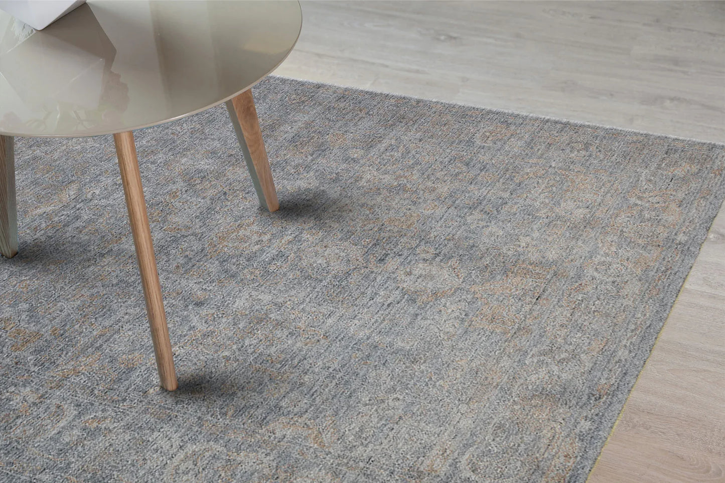 TAFTAN TF 02 DARK GREY BRONZE Pakistan Overdyed Tarzı Özel Hav Vermeyen ve El Emeği ile Özel Tezgahlarda Üretilen Uşak Halısı - HALI VAGONU