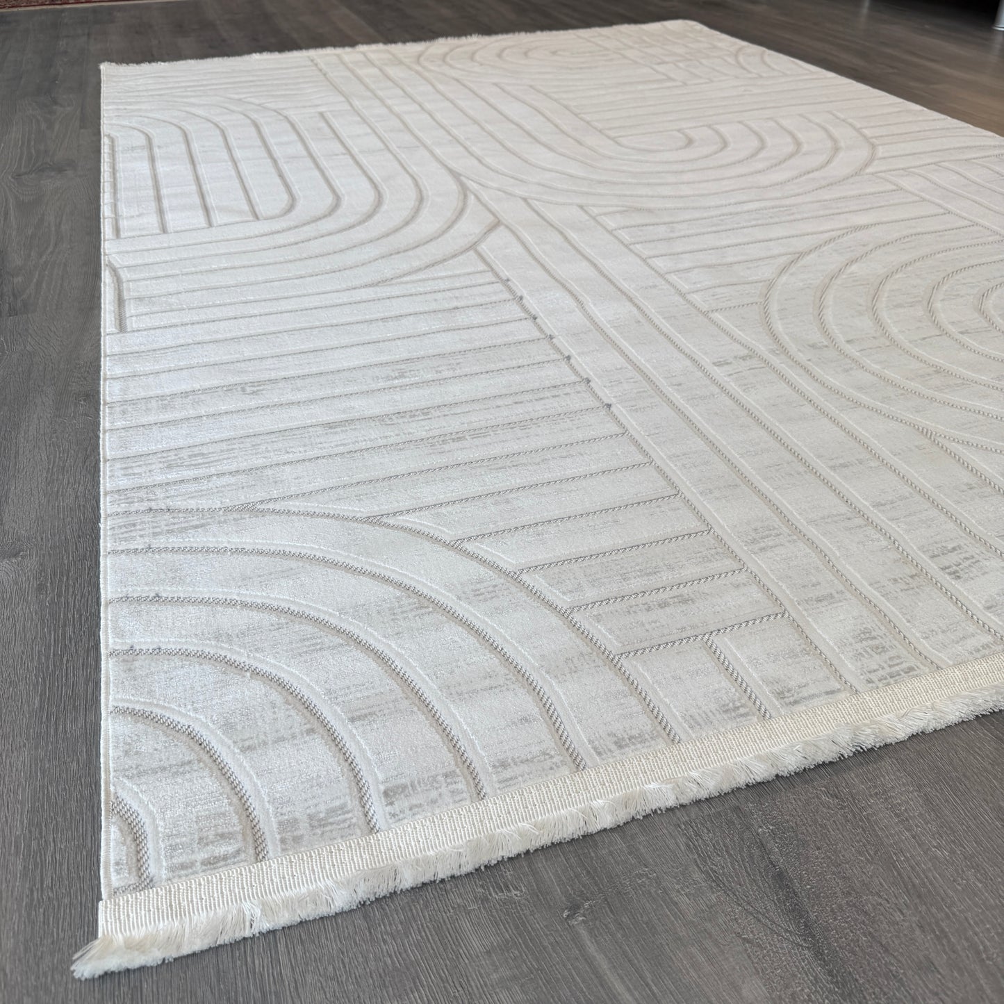 Halı Vagonu Zen Koleksiyonu ZEN-S100 Krem İnce Yıkanabilir Kaymaz Tabanlı Makine Halısı