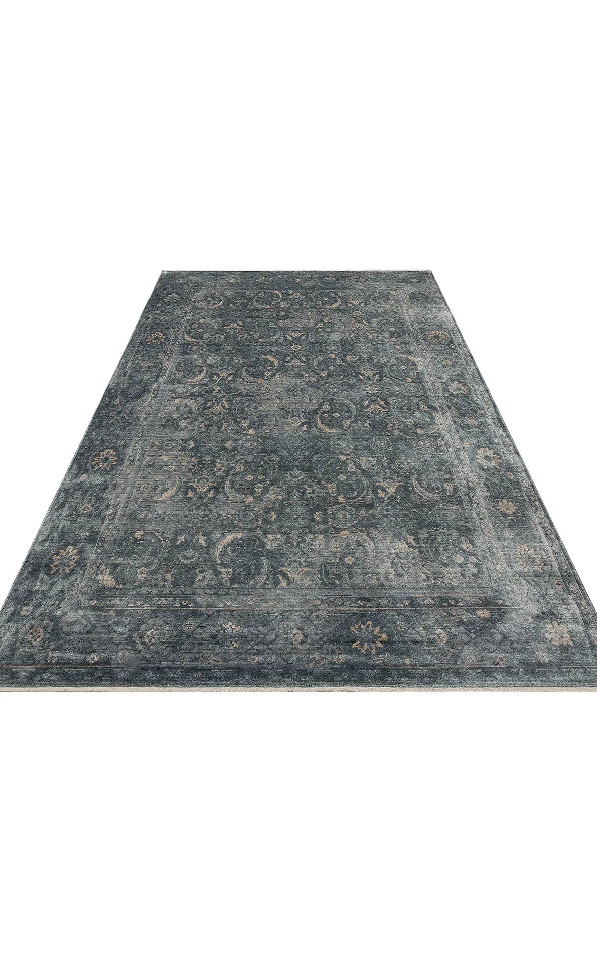 TAFTAN TF 06 SKY VİZON Pakistan Overdyed Tarzı Özel Hav Vermeyen ve El Emeği ile Özel Tezgahlarda Üretilen Uşak Halısı - HALI VAGONU