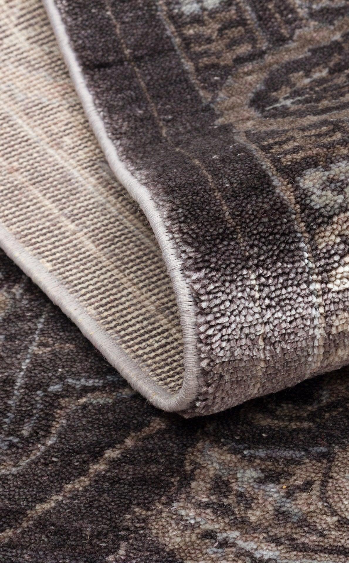 TAFTAN TF 03 SMOKE GREY Pakistan Overdyed Tarzı Özel Hav Vermeyen ve El Emeği ile Özel Tezgahlarda Üretilen Uşak Halısı - HALI VAGONU