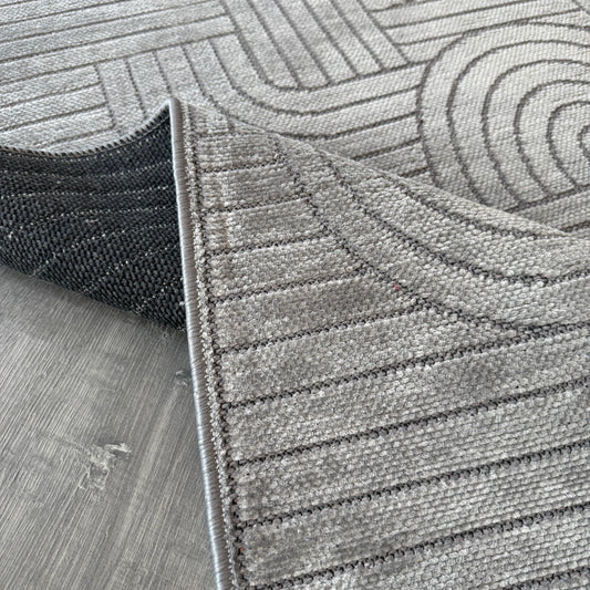 Lifos LFS03 Gri Yumuşak Dokulu Makinede Yıkanabilir Kaymaz Tabanlı Halı