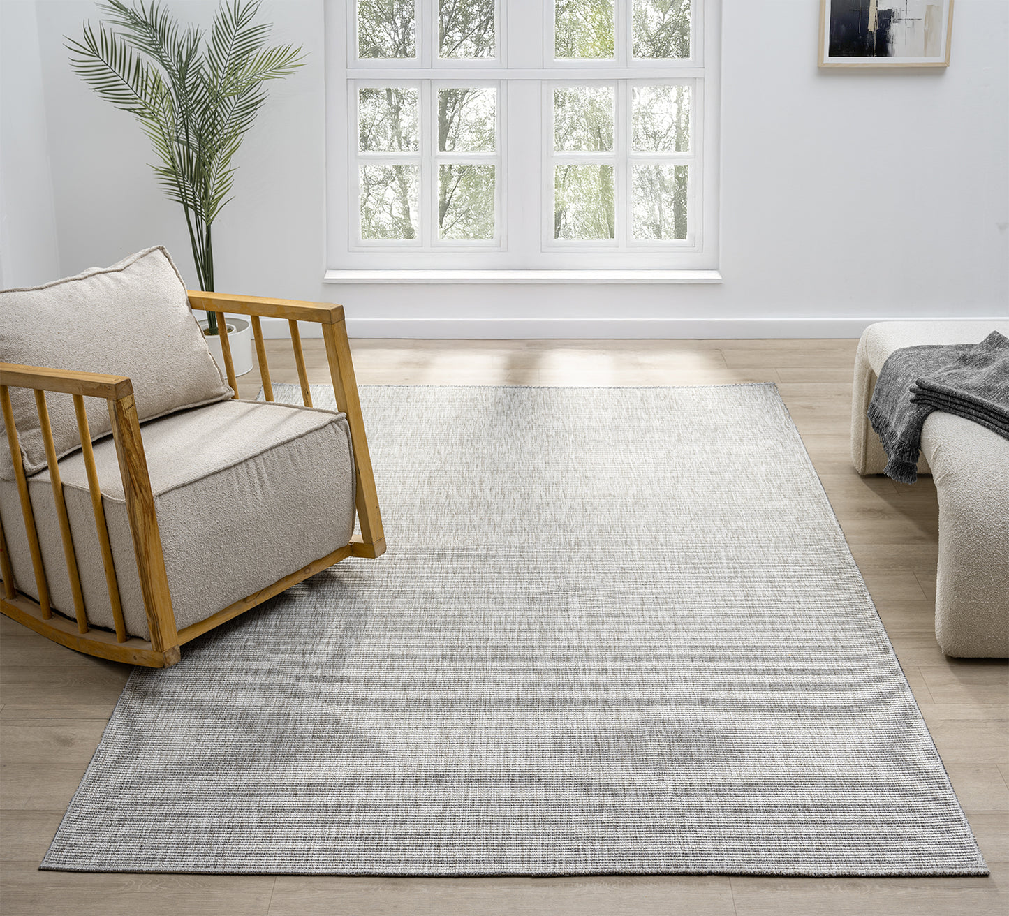 Halı Vagonu Himalaya 663 Gri Sisal Halı, polipropilen ve polyester malzemeden üretilmiş, kolay temizlenebilir yapısıyla öne çıkıyor.