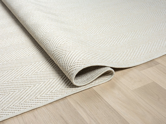 İç ve dış mekan kullanımına uygun Halı Vagonu Himalaya 665 krem renkli Sisal Halı detayları.