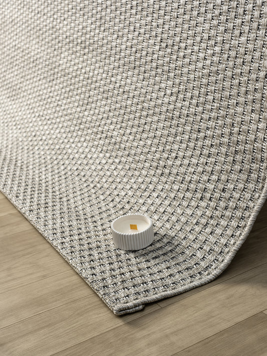 Halı Vagonu Himalaya 666 Gri Sisal Halı, polipropilen ve polyester malzeme ile dayanıklı yapıya sahip.