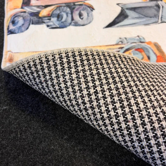 Halı Vagonu HV153 Dozerli Çocuk Halısı - Yumuşak ve Güvenilir, 3 Kalite Seçeneği - HALI VAGONU