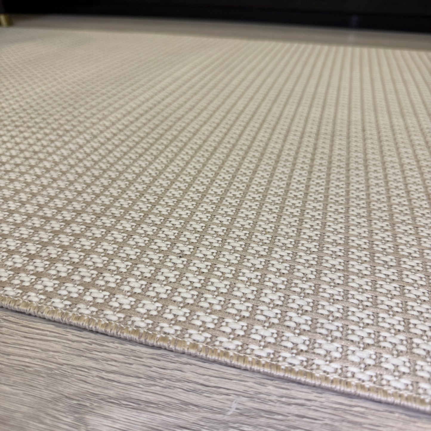Halı Vagonu JS9902 Krem Bej Tonlarında Jüt Sisal Halı - Kaymaz ve Dayanıklı, Hav Yapmaz
