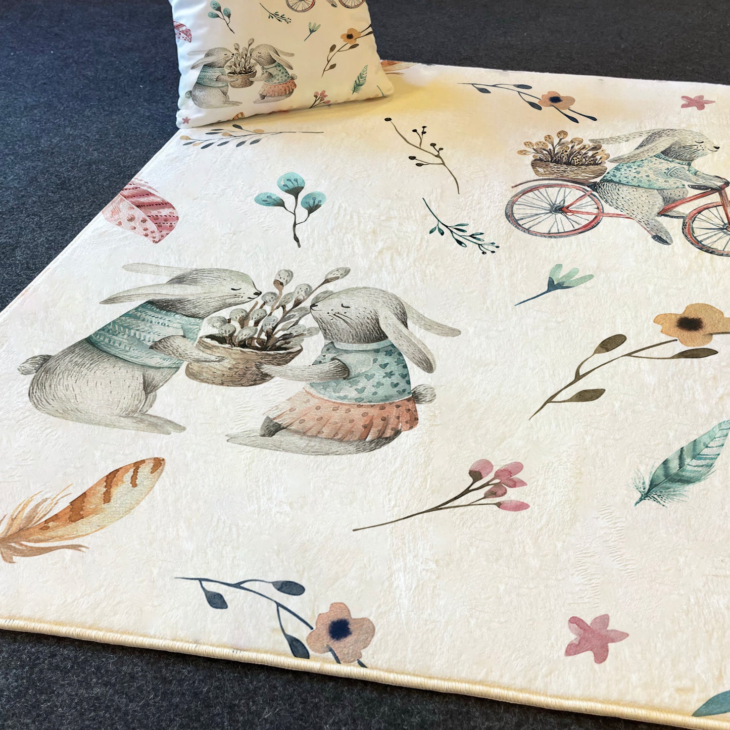 Carpet Wagon HV198 Cream Beige Named Children's Carpet
