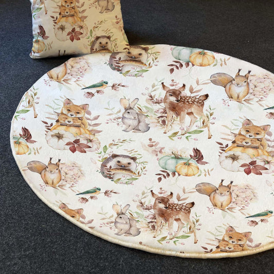 Halı Vagonu HV144 Orman Hayvanları Çocuk Halısı - 3 Kalite Seçeneği ile Yumuşak Konfor - HALI VAGONU