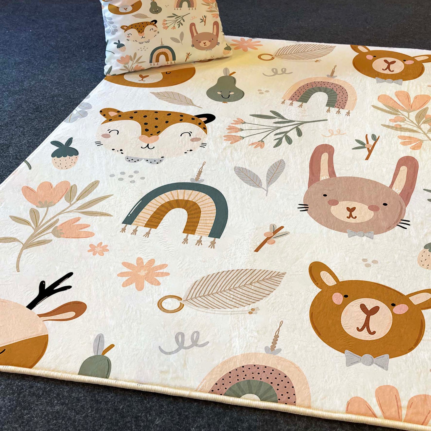 Carpet Wagon HV198 Cream Beige Named Children's Carpet