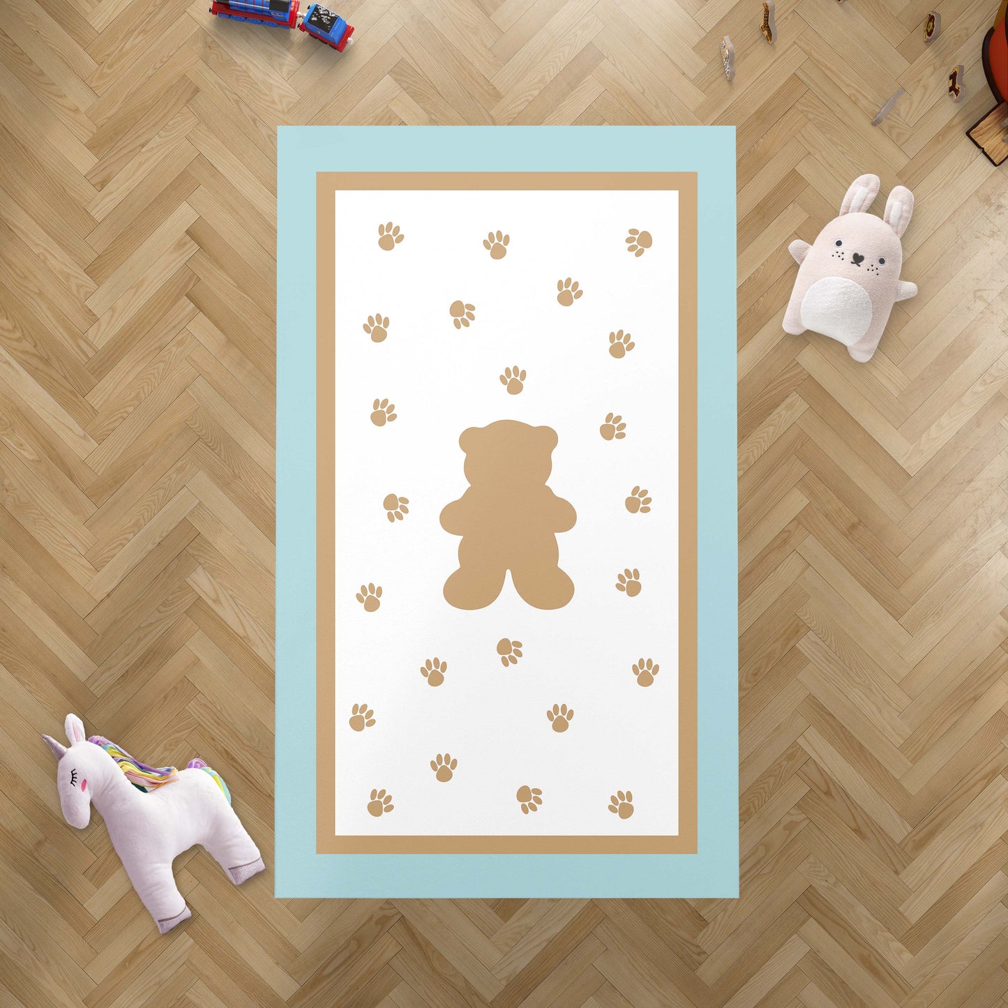 Carpet Wagon HV198 Cream Beige Named Children's Carpet