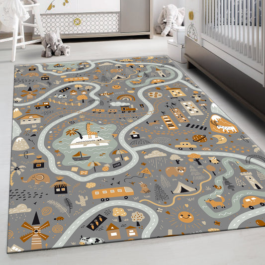 Carpet Wagon HV198 Cream Beige Named Children's Carpet