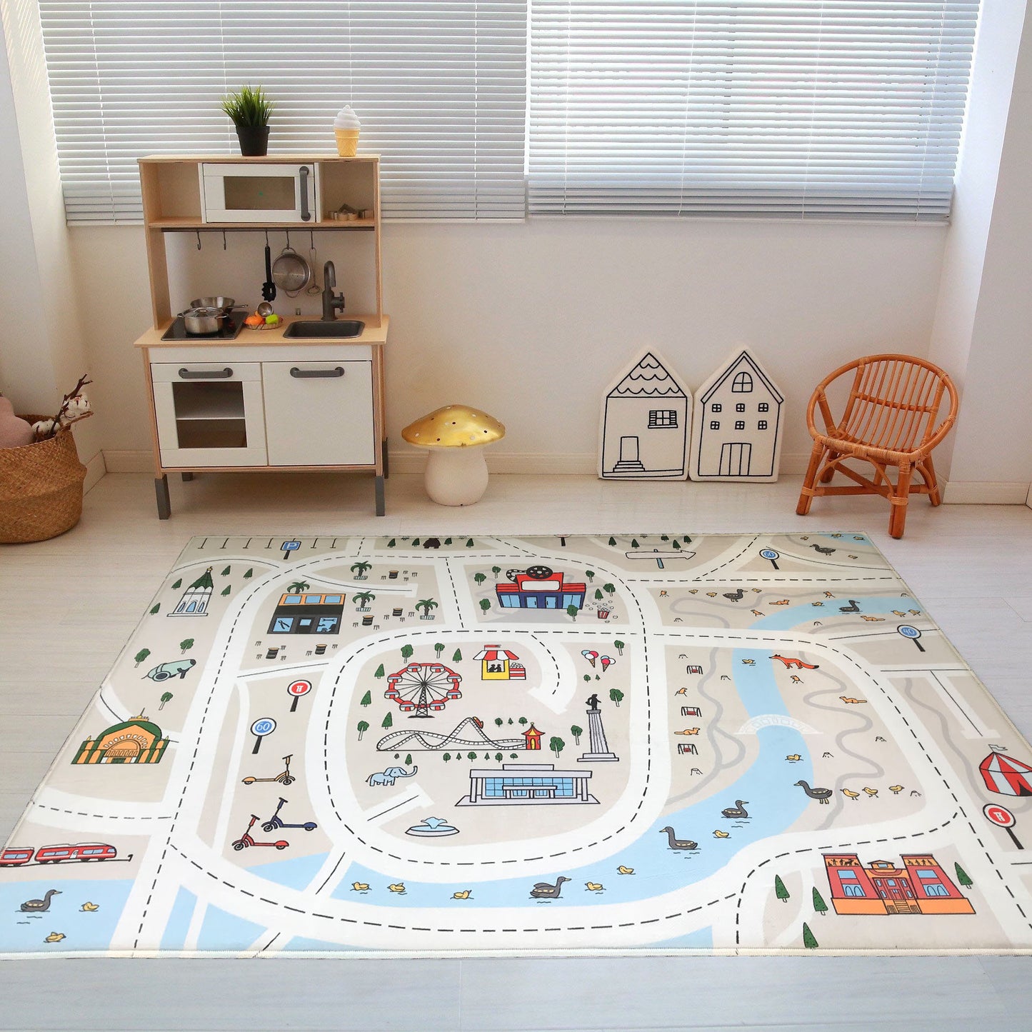 Carpet Wagon HV198 Cream Beige Named Children's Carpet
