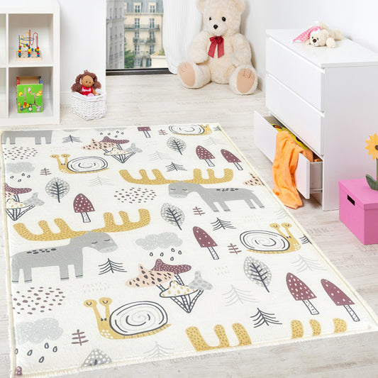 Carpet Wagon HV198 Cream Beige Named Children's Carpet