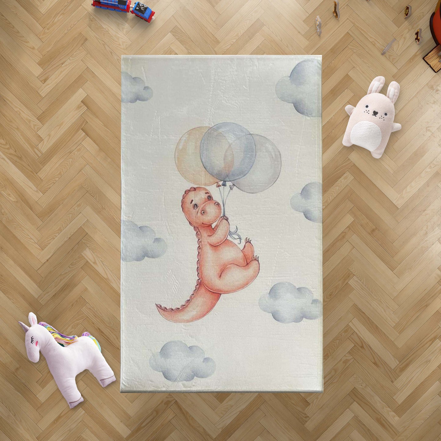 Carpet Wagon HV198 Cream Beige Named Children's Carpet