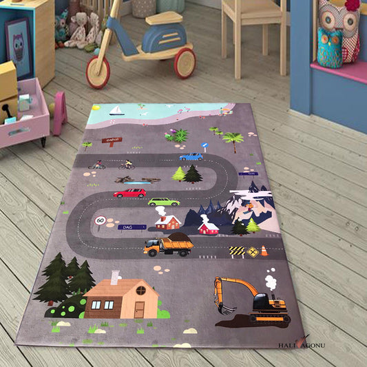 Carpet Wagon HV198 Cream Beige Named Children's Carpet