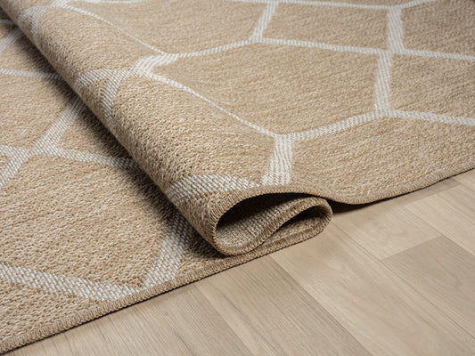 Halı Vagonu Botswana 669 Beyaz Sisal Halı, polipropilen ve polyester malzemeden üretilmiştir.